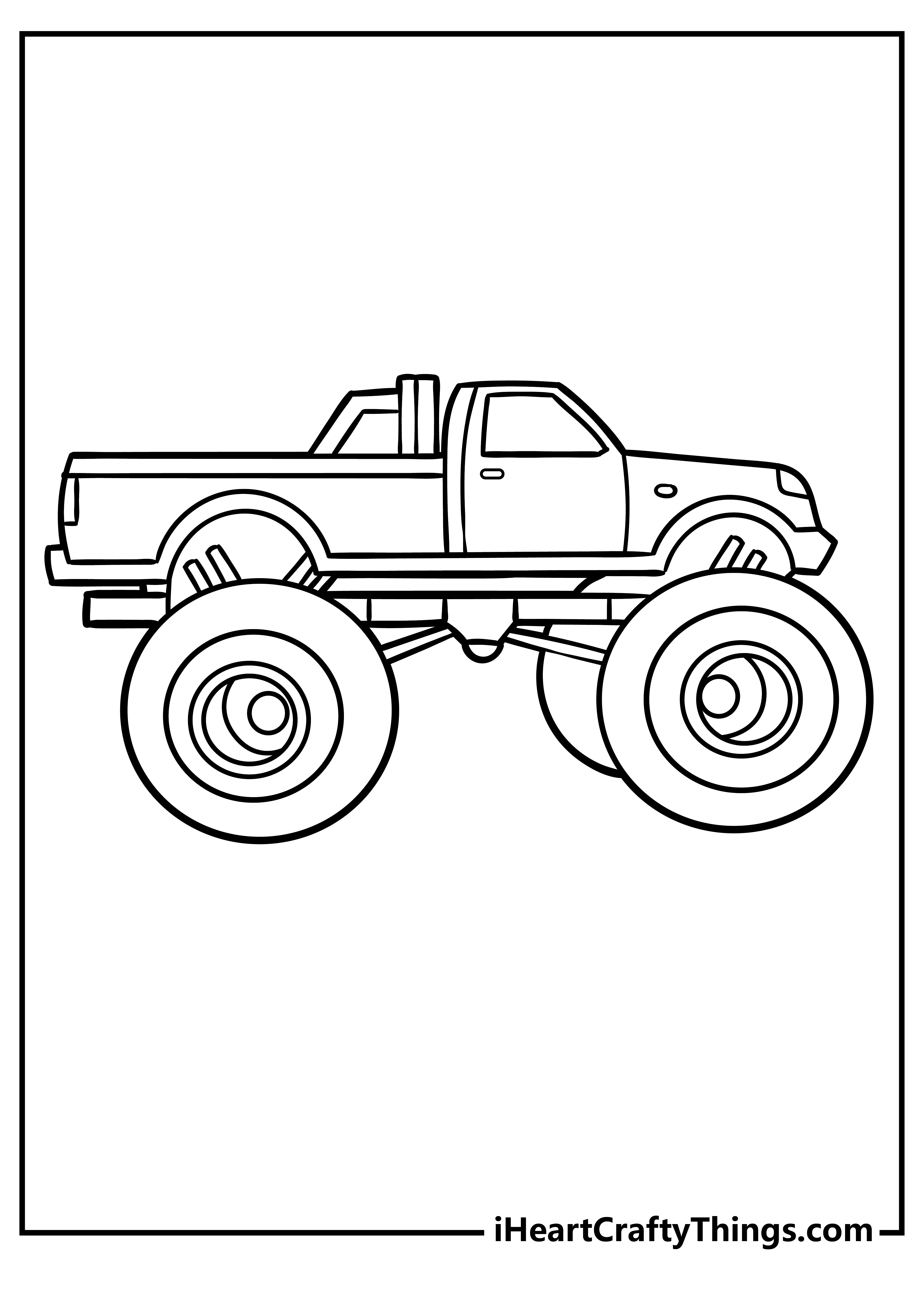 Monster truck coloring pages free printables