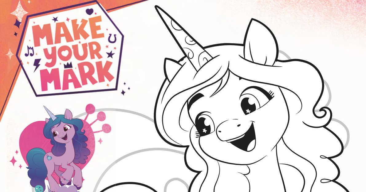 Free printable my little pony izzy coloring page