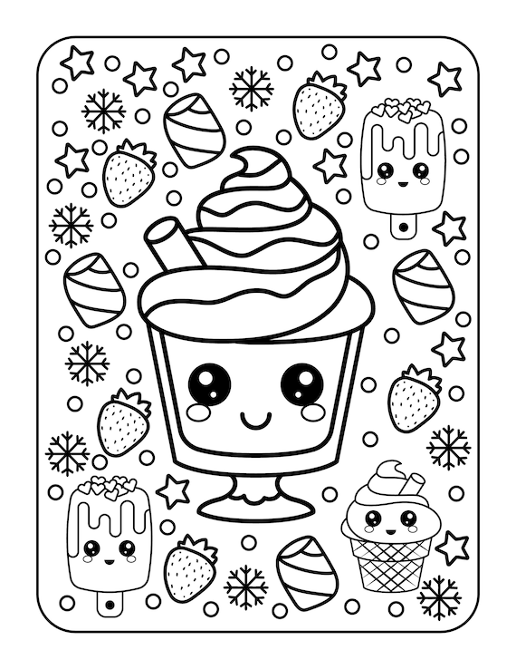 Pages kawaii printables coloring book kids coloring pages kids coloring book digital download not a physical product