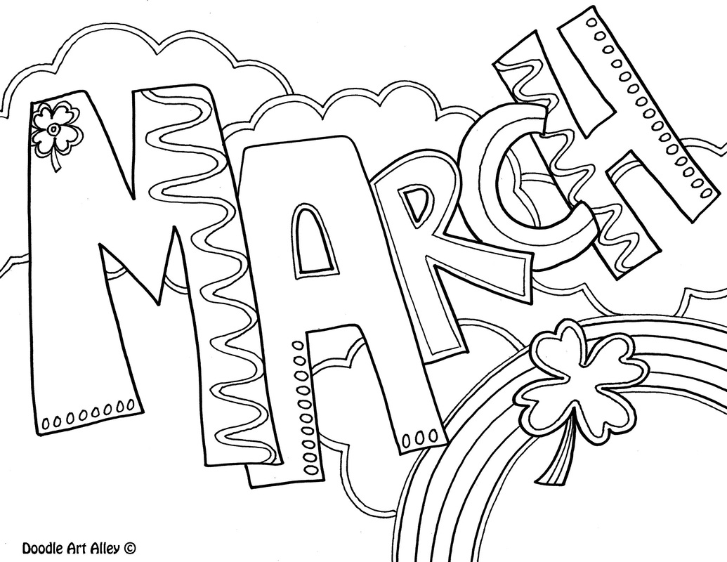 Months of the year coloring pages