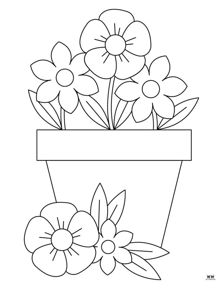 Beautiful flower coloring pages for kids