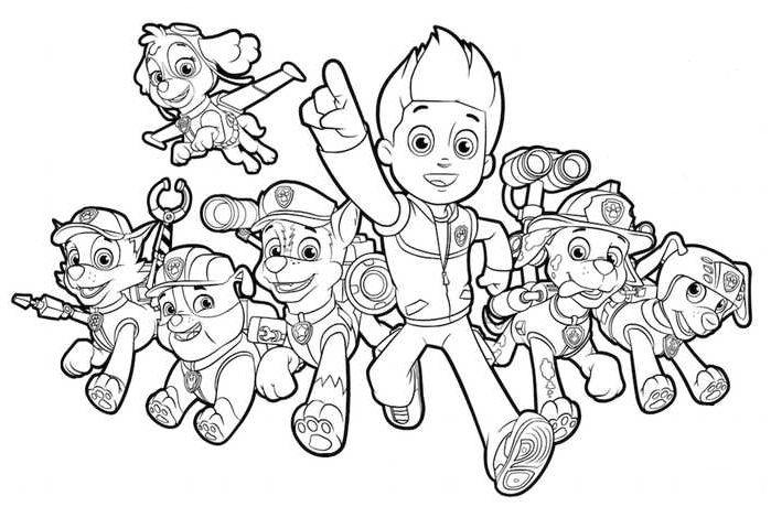 Paw patrol coloring pages â free printable coloring page