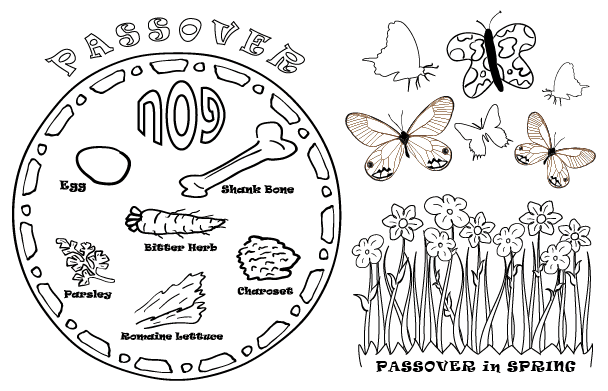 Passover coloring pages printable for free download