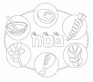 Pesach coloring page passover haggadah by