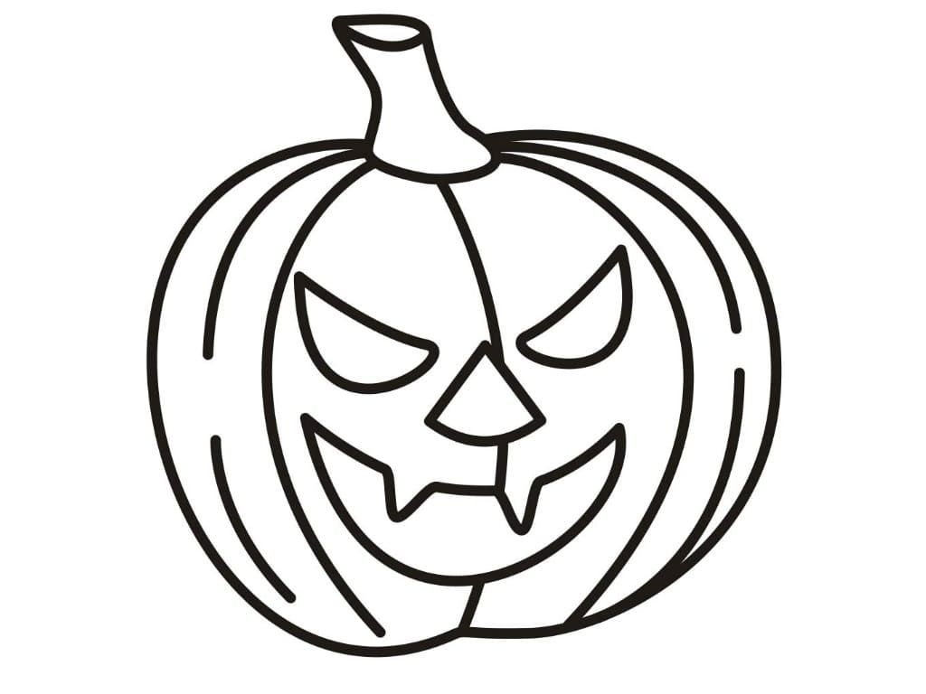 Free printable halloween pumpkin coloring page