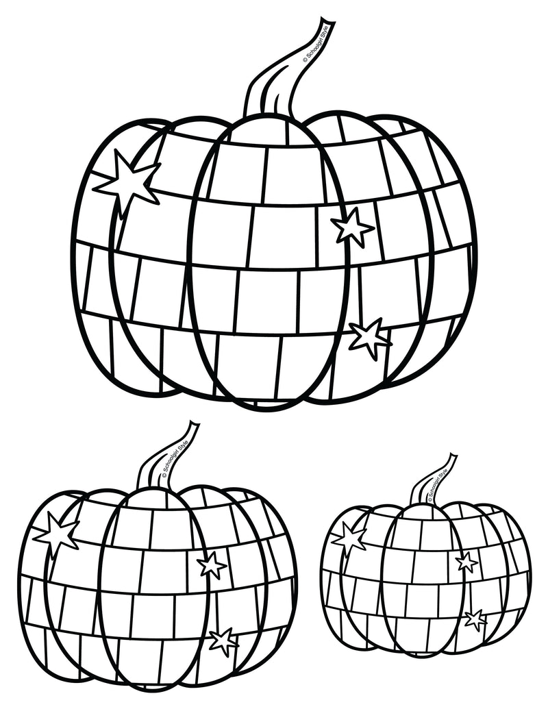 Fall freebie disco pumpkins coloring page fall kids craft â schoolgirl style