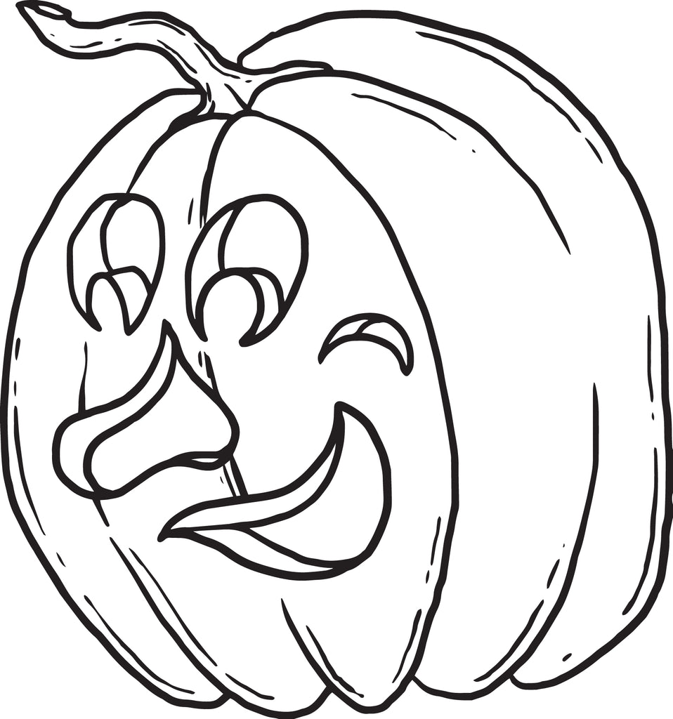 Printable pumpkin coloring page for kids â