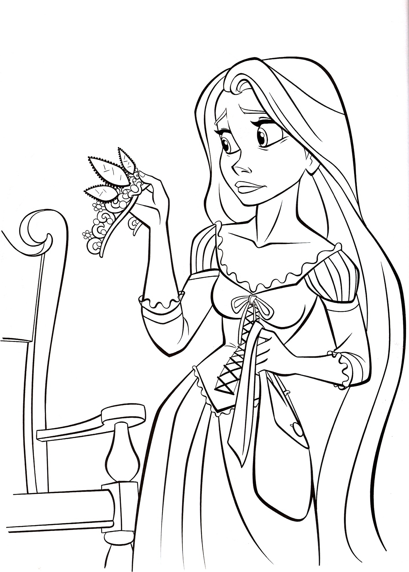 Free printable tangled coloring pages for kids