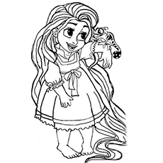 Beautiful rapunzel coloring pages for your little girl