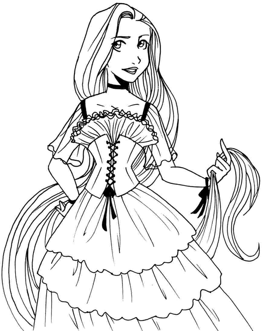 Coloring pages print rapunzel coloring pages to print free