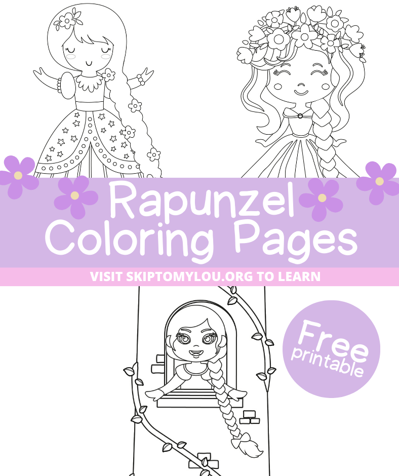 Rapunzel coloring pages