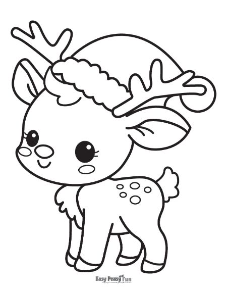 Printable reindeer coloring pages