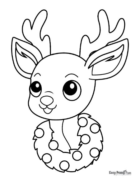 Printable reindeer coloring pages