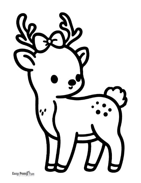 Printable reindeer coloring pages