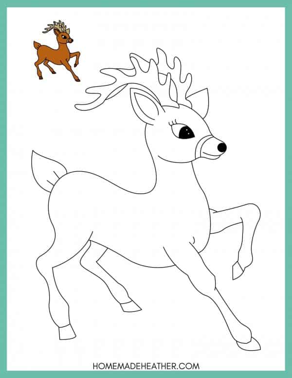 Free printable reindeer coloring pages homemade heather