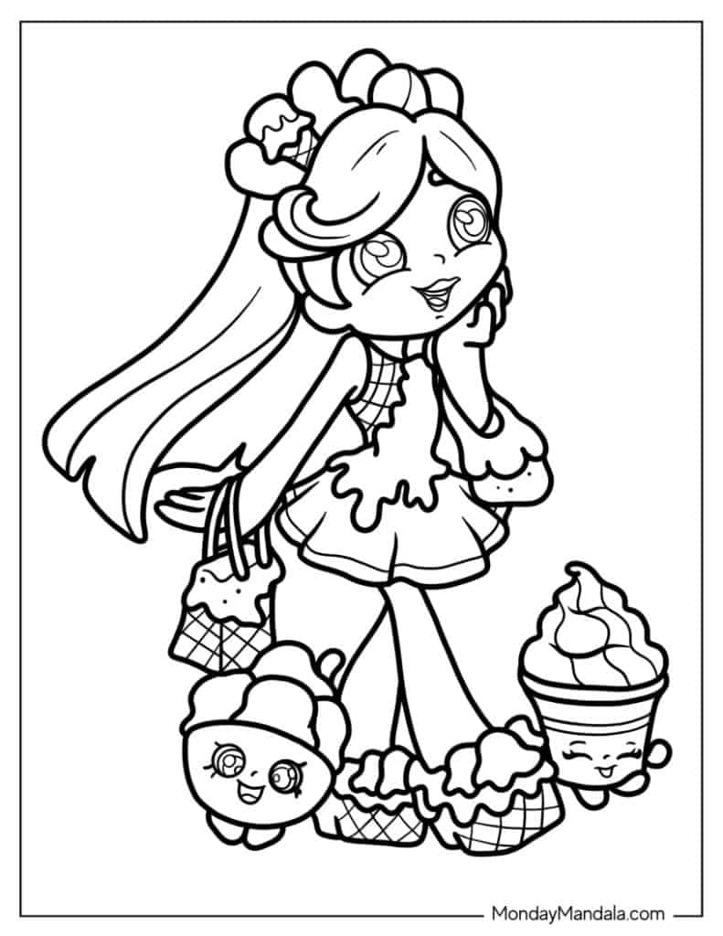 Shopkins coloring pages free pdf printables