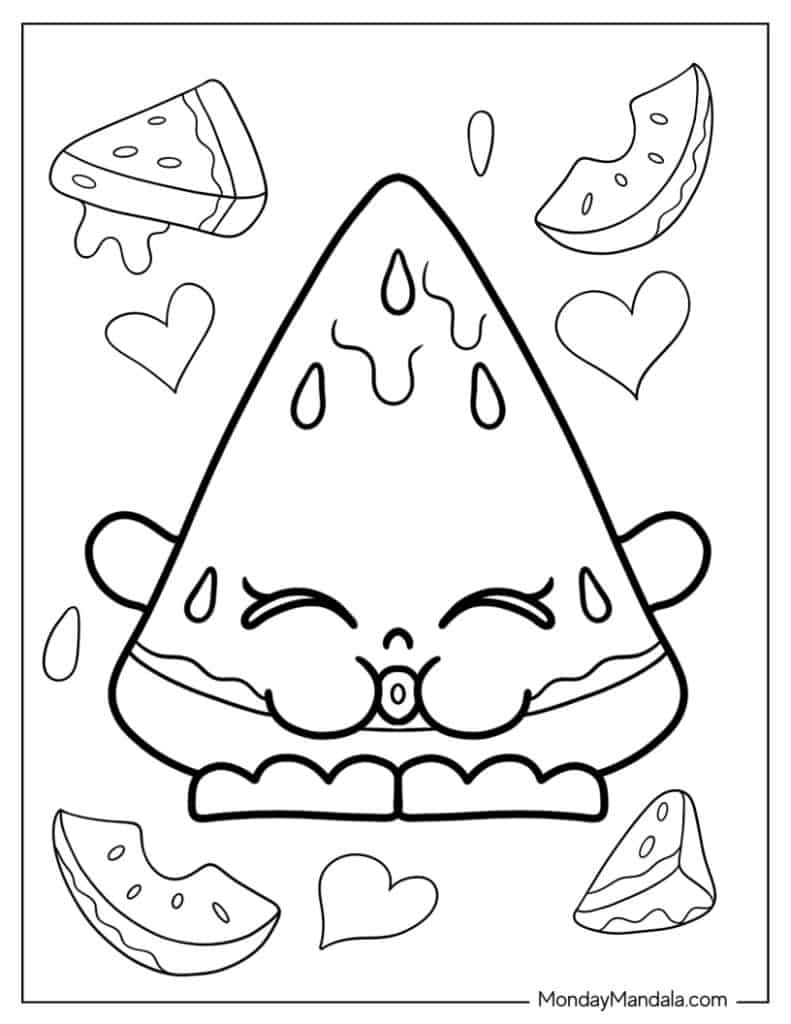 Shopkins coloring pages free pdf printables