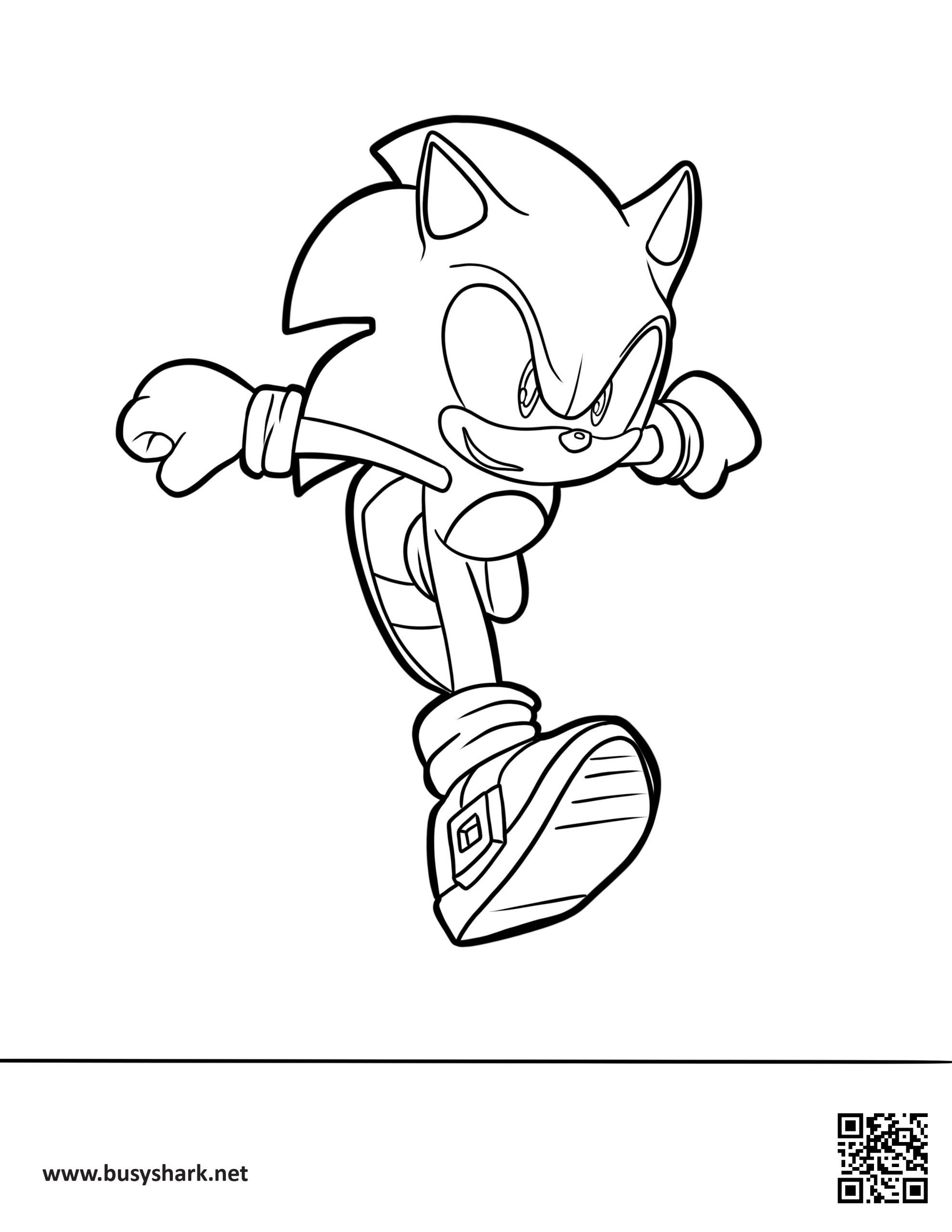 Sonic coloring page