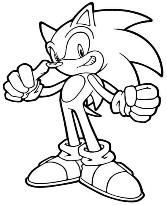 Free easy to print sonic coloring pages