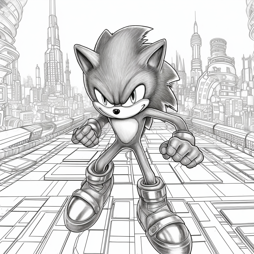 Speed into adventure sonic the hedgehog coloring pages