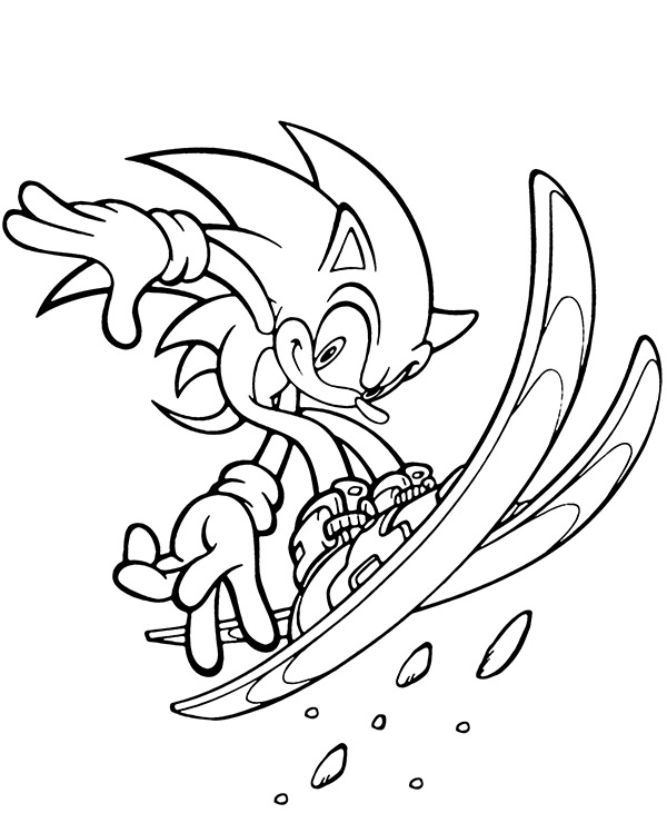 Sonic the hedgehog coloring sheet