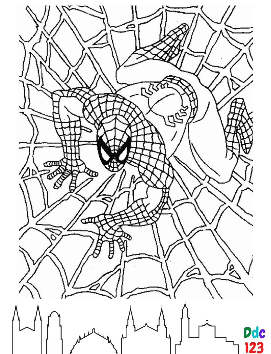 Spiderman coloring pages to print for children