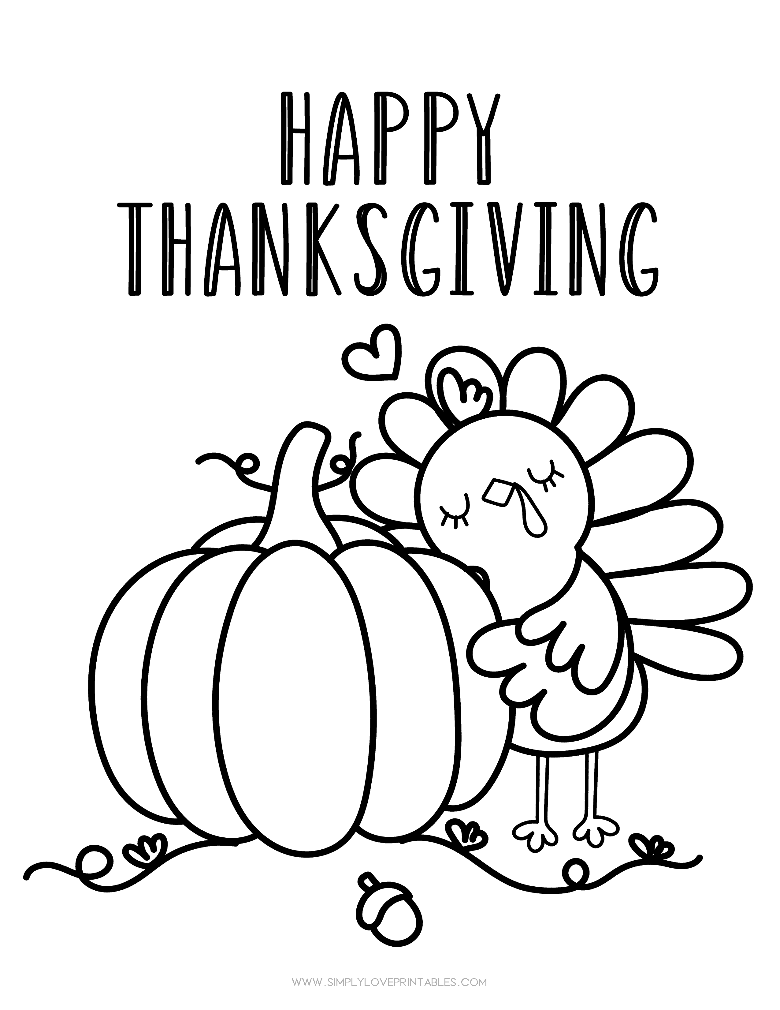 Free printable thanksgiving coloring pages