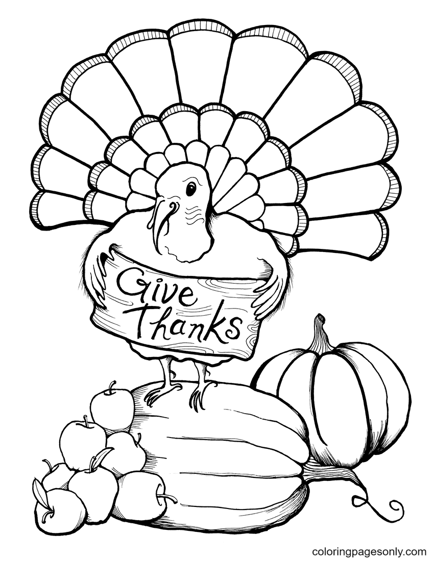 Thanksgiving coloring pages printable for free download