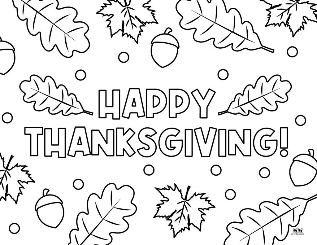 Printable thanksgiving coloring pages