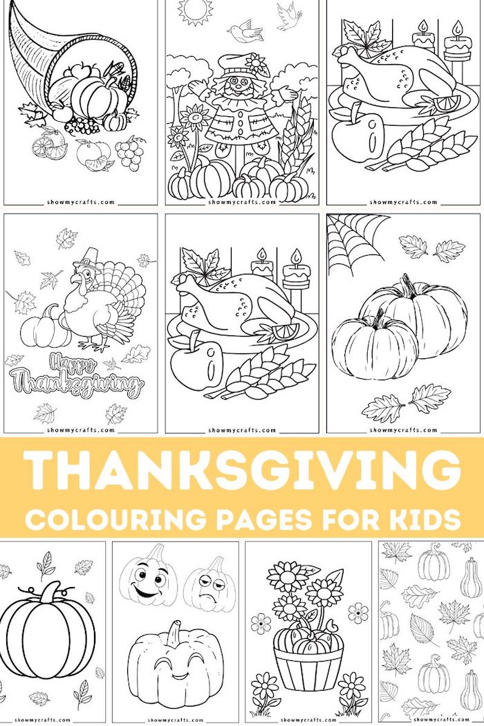 Free printable thanksgiving colouring pages for kids