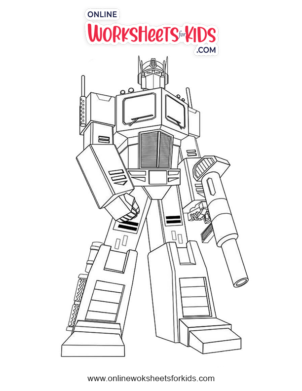 Free transformers coloring pages and printable sheets for kids