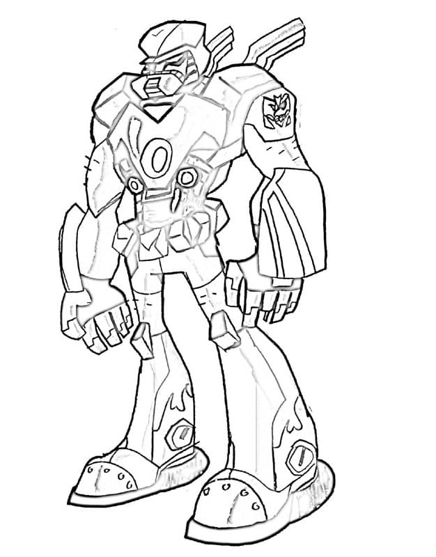 Cool transformers coloring page