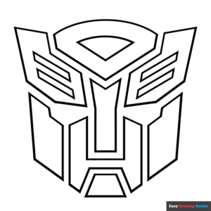 Autobots symbol from transformer coloring page easy drawing guides