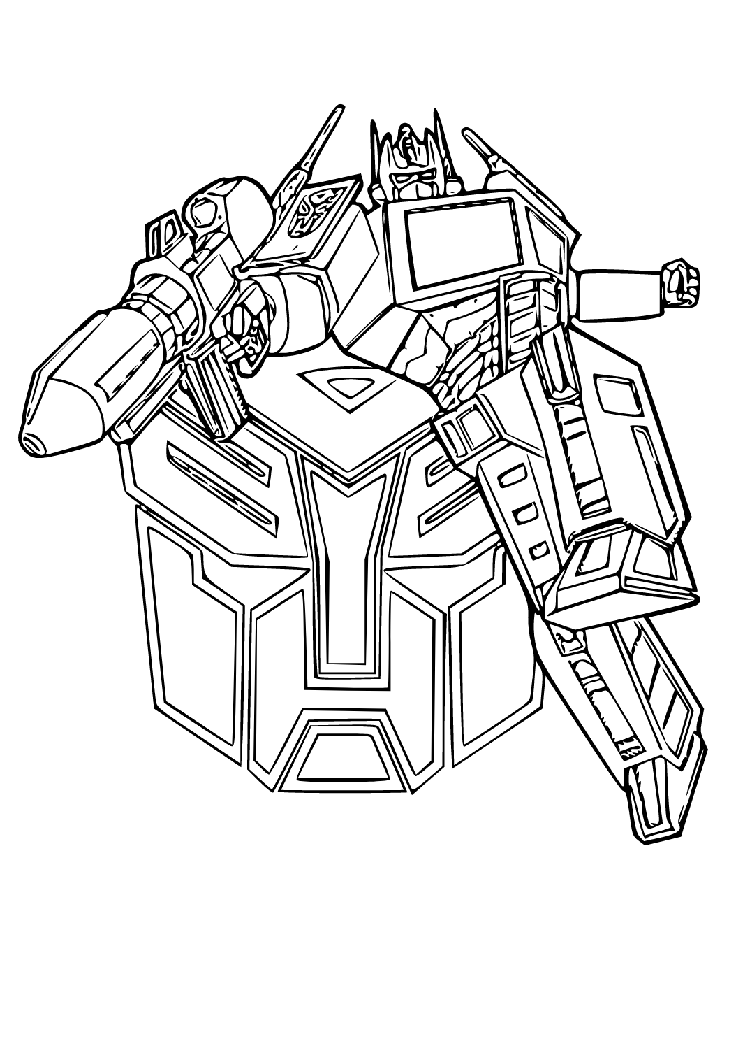 Free printable transformers mask coloring page for adults and kids