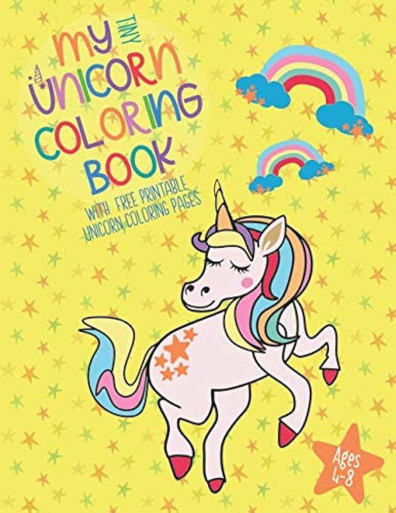 My tiny unicorn coloring book with free printable unicorn coloring pages