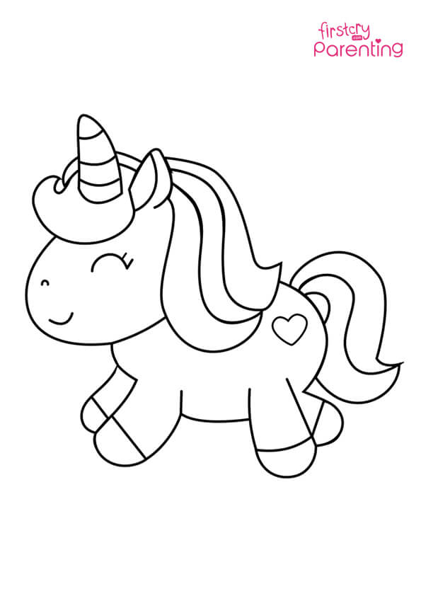 Easy printable unicorn coloring pages for kids