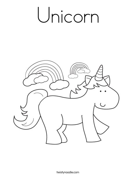 Unicorn coloring page