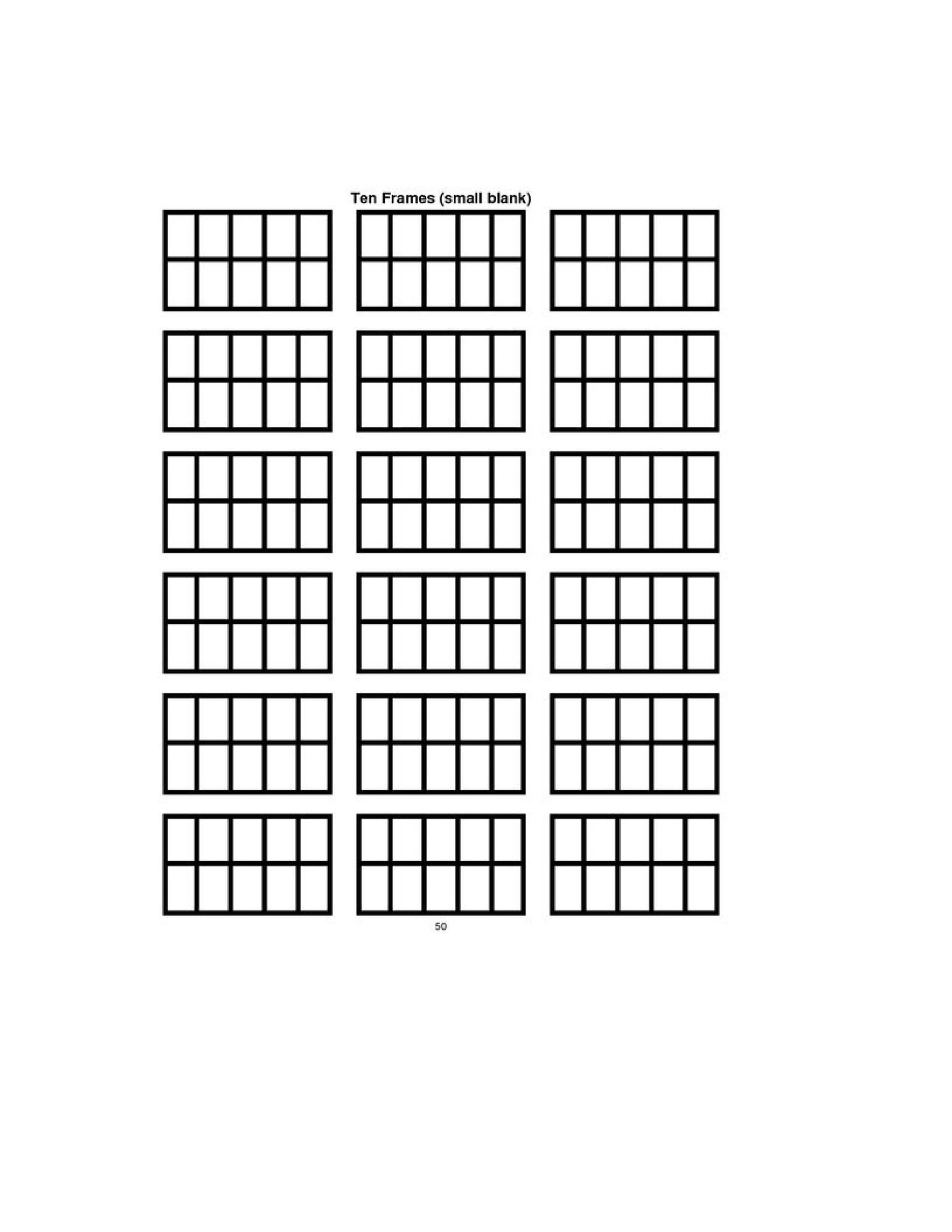 Printable ten frame templates free á