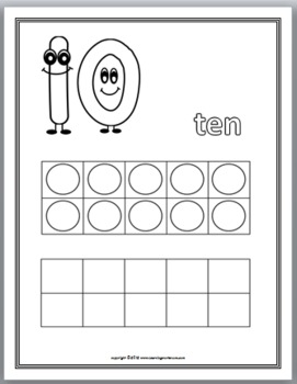 Coloring fun ten frames activities printables coloring book