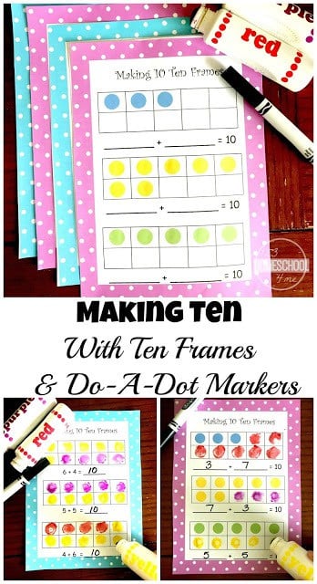 Free printable making with ten frames worksheets pdf