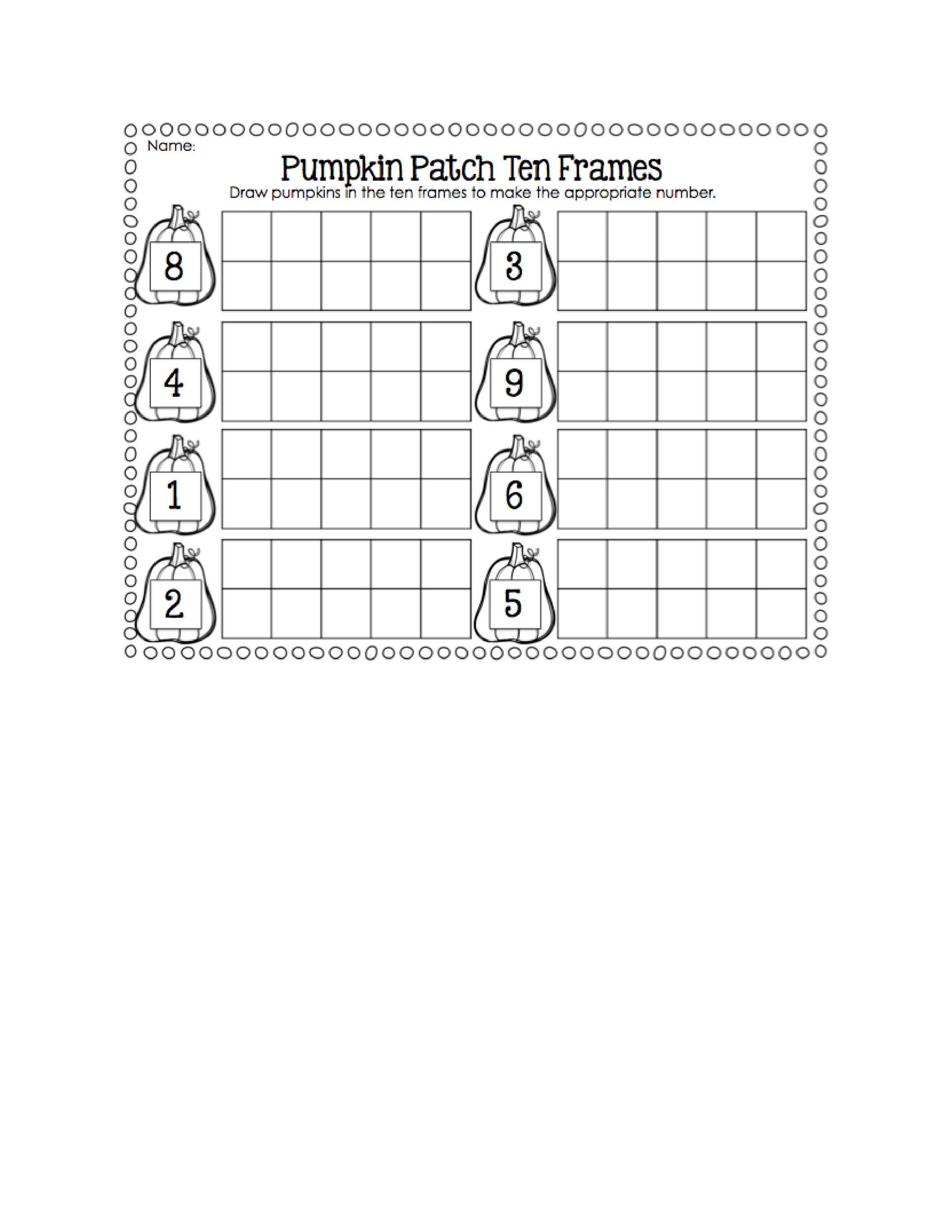 Printable ten frame templates free á