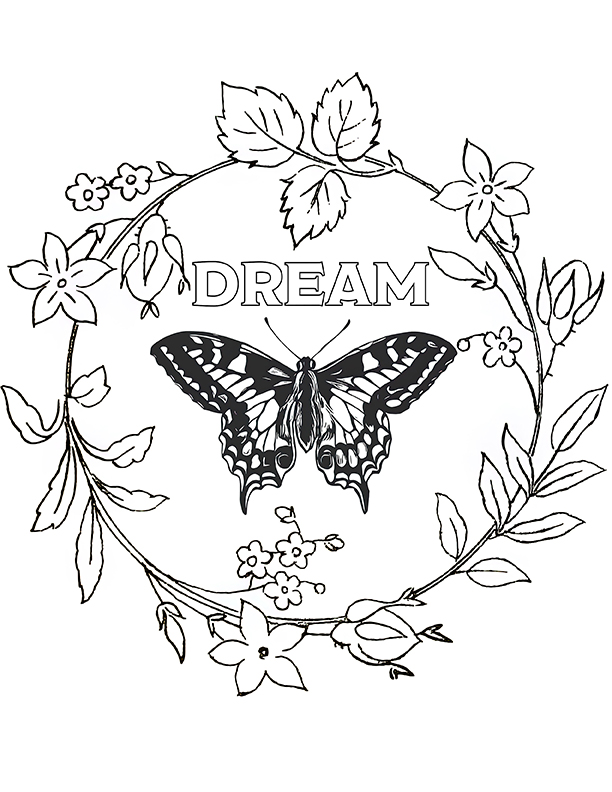 Butterfly coloring pages for adults