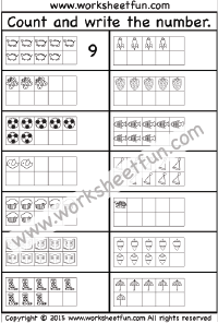 Numbers â ten frames free printable worksheets â