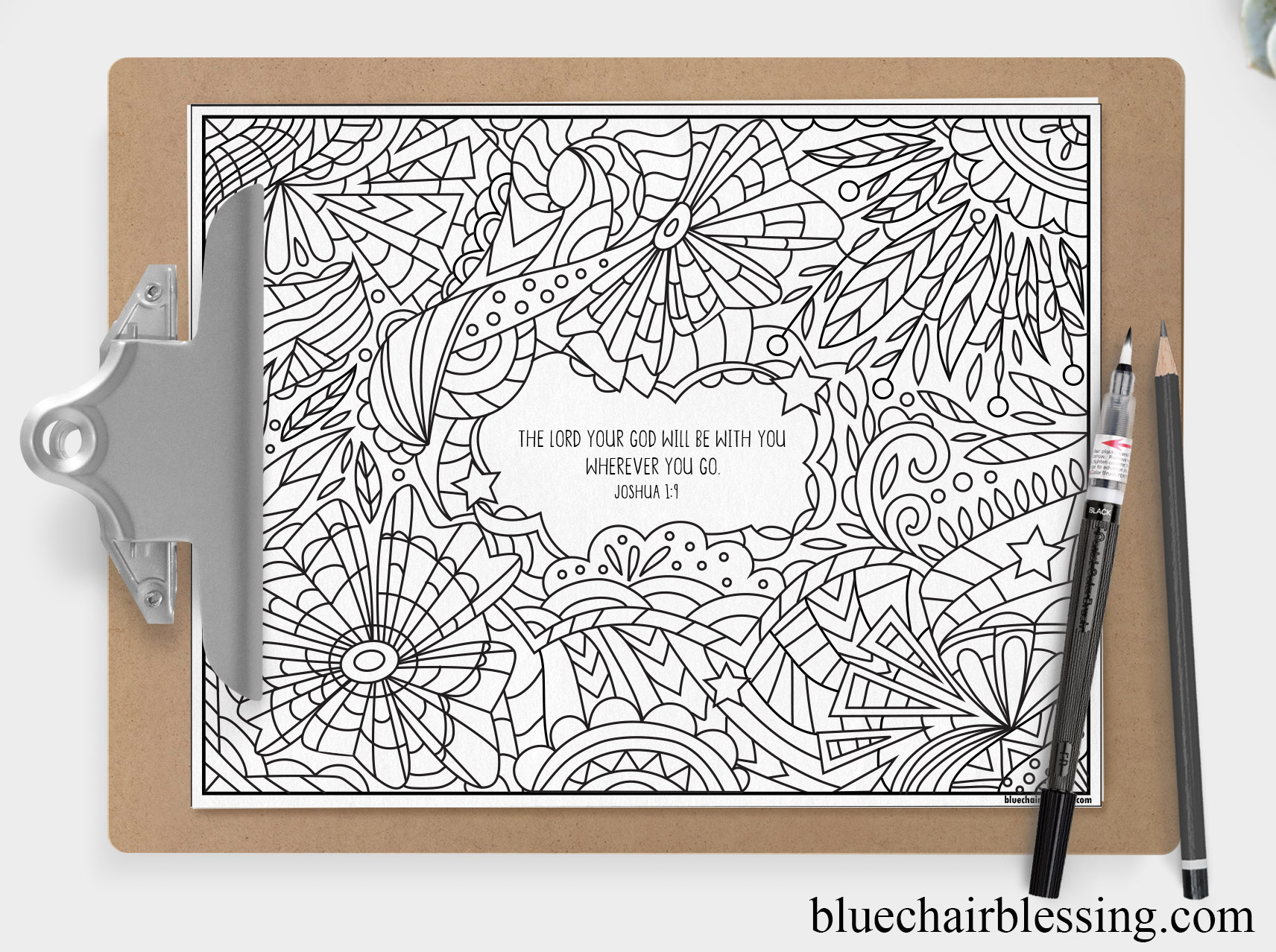 Christian kids printable coloring book with scripture