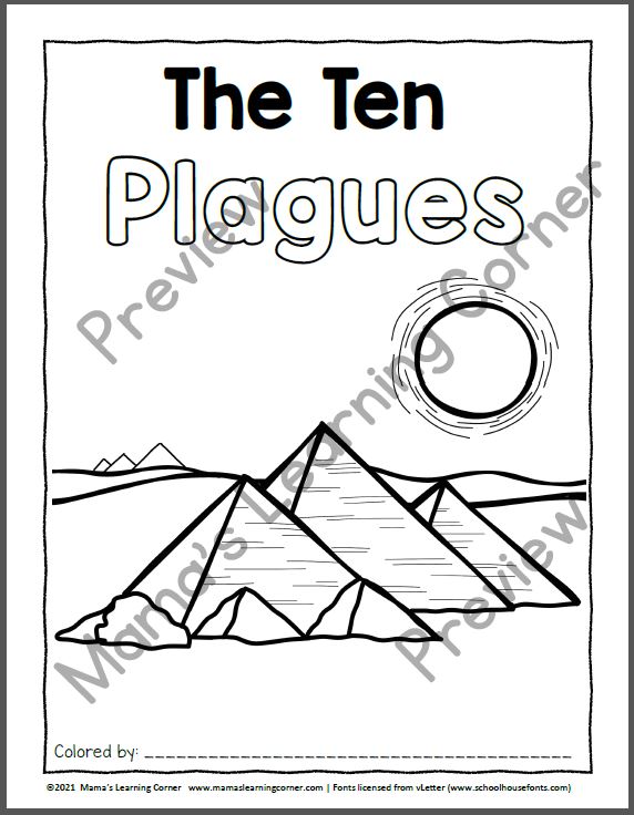 The ten plagues coloring pages made by teachers