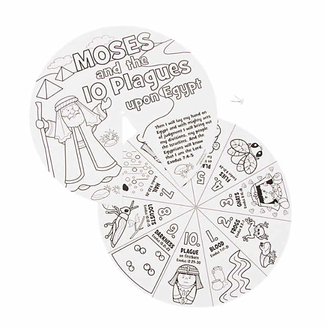 Color your own moses the plagues wheels