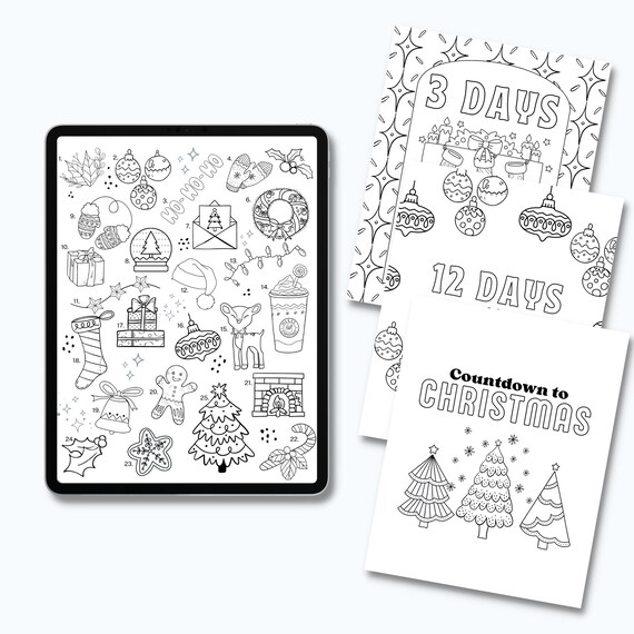 Christmas coloring pages countdown to christmas print and color coloring pages days of christmas coloring