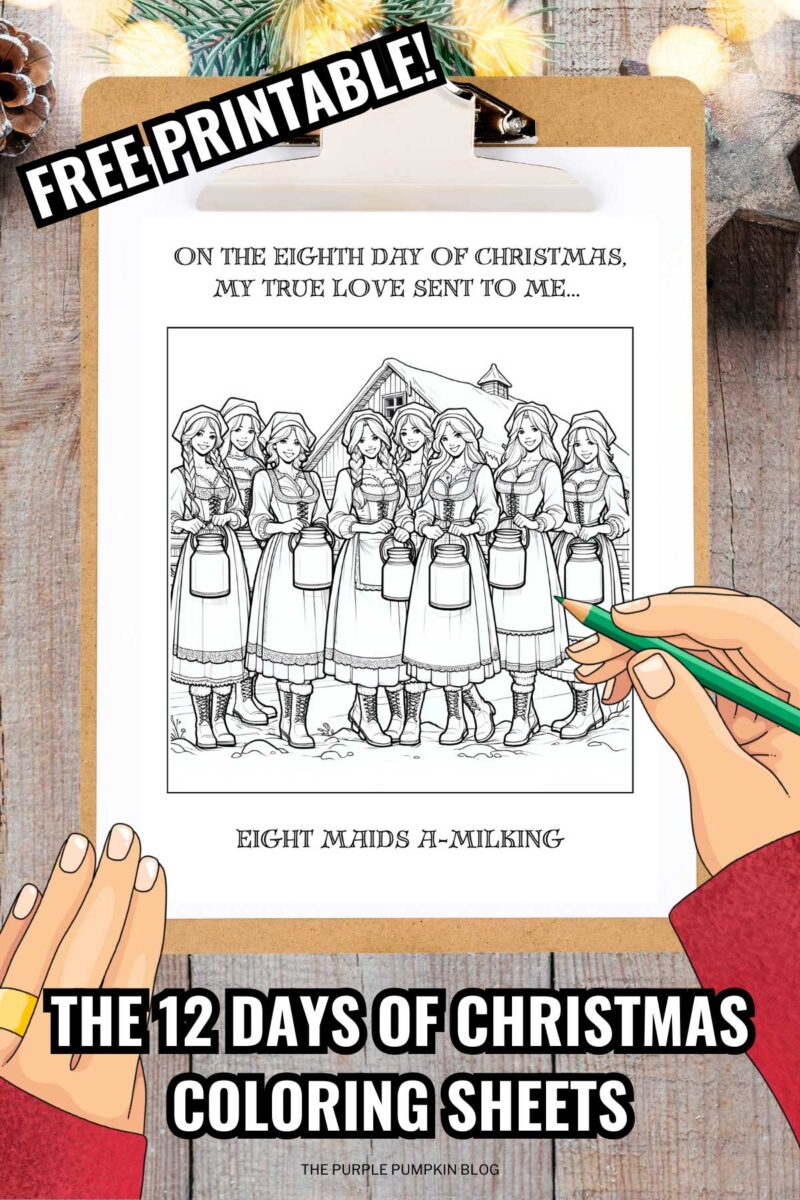 Free days of christmas loring pages printable