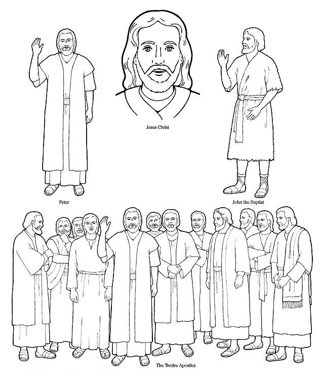 Download or print this amazing coloring page twelve disciples coloring sheets