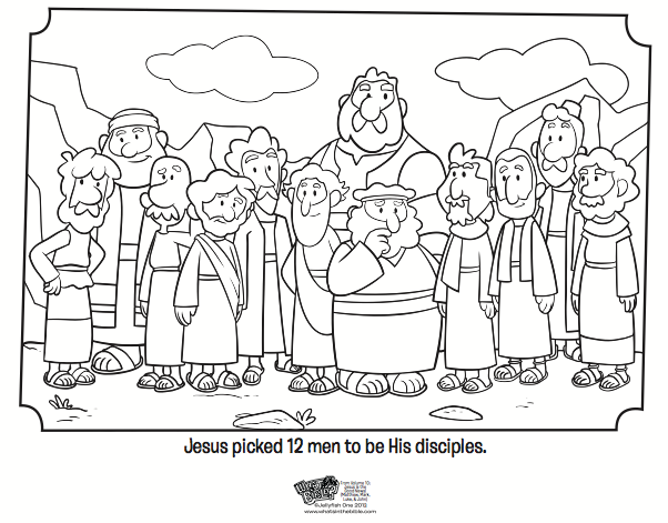 Disciples coloring page